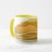 Mug Pancakes et sirop d'érable mignon jaune et blanc (Devant gauche)