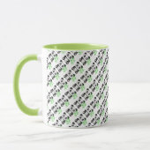 Mug Panda à points croisés drôle (Gauche)
