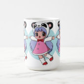 Mug Panda Ange : Adorable Fille d'Anime S'élevant dans (Centre)