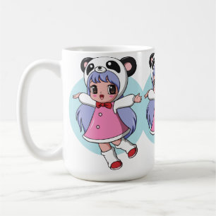 Mug Panda Ange : Adorable Fille d'Anime S'élevant dans