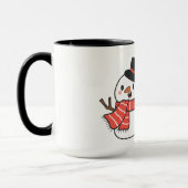 Mug Panda Avec Snowman En Hiver Pour Noël (Gauche)