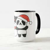 Mug Panda Avec Snowman En Hiver Pour Noël (Devant droit)