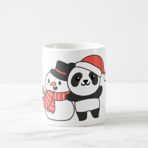 Mug Panda Avec Snowman En Hiver Pour Noël