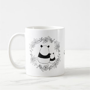 Mug Panda bear, mère et bébé, personnalisées avec 