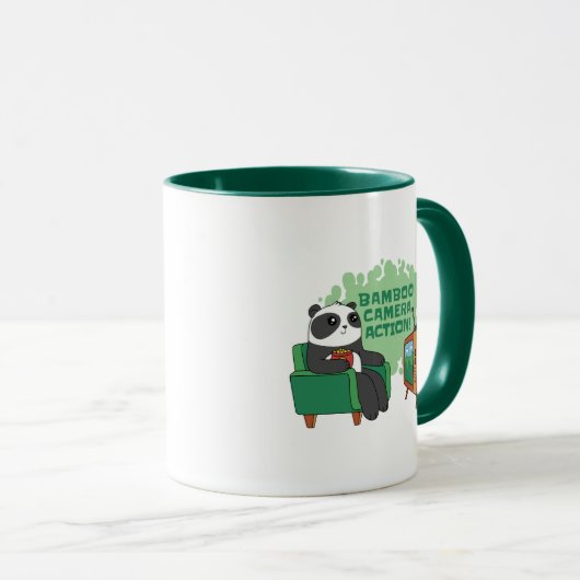 MUG PANDA BEAR WATCHING TV (Devant droit)