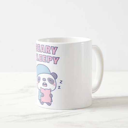 Mug Panda Béary Beurre Bleu Pun Doux (Devant droit)