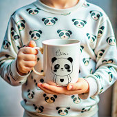 Mug Panda blanc et noir moderne