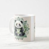 Mug Panda Chubby assis dans une pose de lotus Zen (Devant gauche)