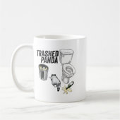 Mug Panda Crasé, Raton laveur Drôle Ivre, Panda Poubel (Gauche)