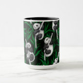 Mug Panda cubs on dark green (Centre)