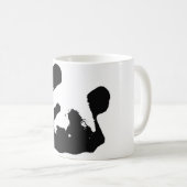 Mug Panda d'art noir blanc (Devant droit)
