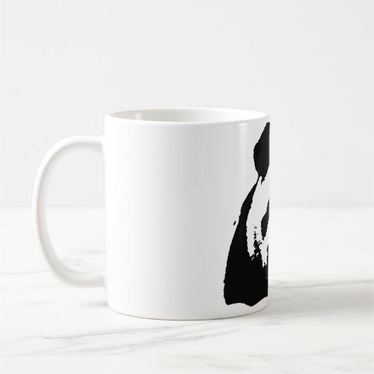 Mug Panda d'art noir blanc (Gauche)