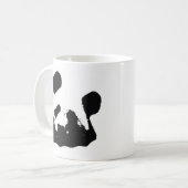 Mug Panda d'art noir blanc (Devant gauche)