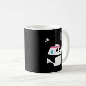 Mug Panda de badminton épuisé drôle mignon (Devant droit)