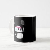Mug Panda de badminton épuisé drôle mignon (Devant gauche)