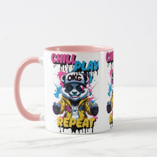 Mug Panda de jeu de couleurs (Gauche)