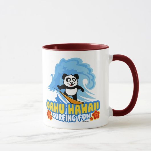 Mug Panda de surf Oahu (Droite)
