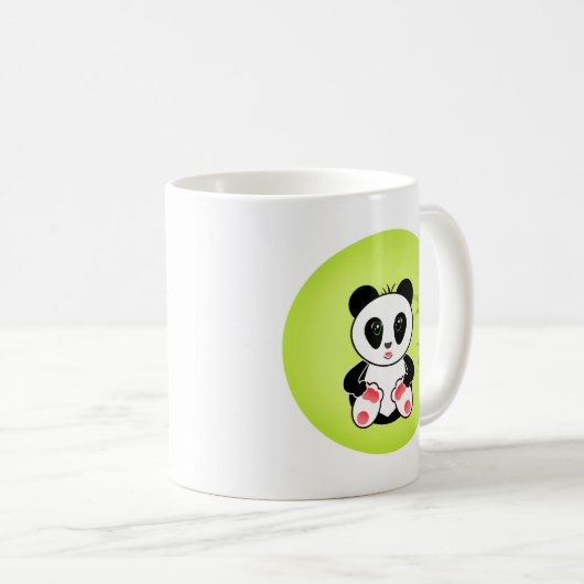 Mug Panda, dessin animé, enfants (Devant droit)