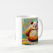 Mug Panda d'ours géant abstrait coloré design (Devant droit)