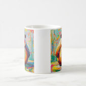 Mug Panda d'ours géant abstrait coloré design (Centre)