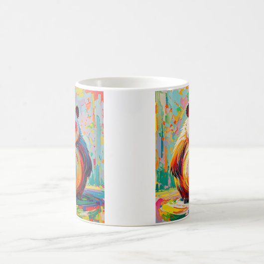 Mug Panda d'ours géant abstrait coloré design (Centre)