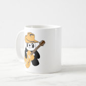 Mug Panda drôle avec guitare (Devant gauche)