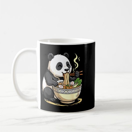 Mug Panda Eating Funny Ramen Noodles  (Gauche)