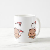 Mug Panda Et Brownie Bear Couple, Joyeux Noël (Devant droit)