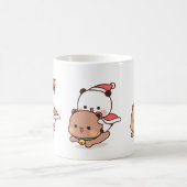 Mug Panda Et Brownie Bear Couple, Joyeux Noël (Centre)
