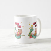 Mug Panda Et Brownie Bear Couple, Joyeux Noël (Devant droit)