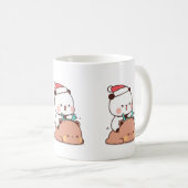 Mug Panda Et Brownie Bear Couple, Joyeux Noël (Devant droit)