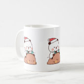 Mug Panda Et Brownie Bear Couple, Joyeux Noël (Devant gauche)