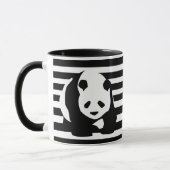 Mug Panda et rayures noirs et blancs (Gauche)
