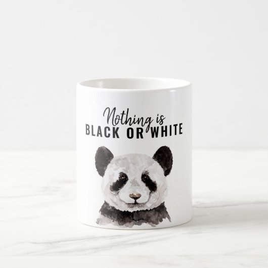 Mug Panda Funky Moderne Noir Et Blanc Avec Citation (Centre)