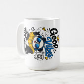 Mug Panda Good Vibes – Panda Décontracté avec Lunettes (Devant gauche)