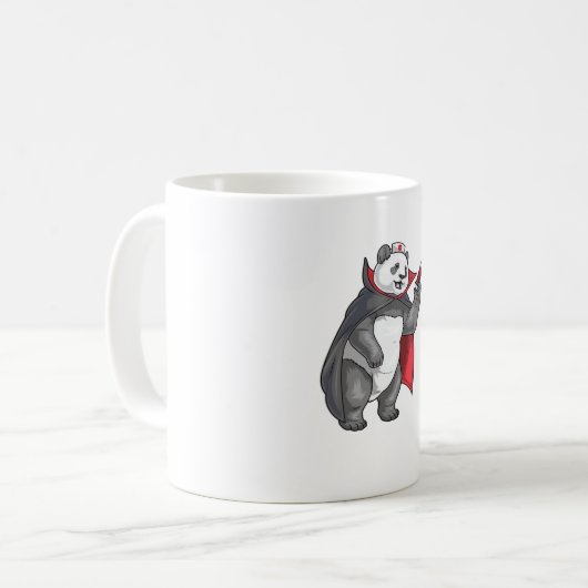 Mug Panda Halloween Vampire infirmière T-shirt surdime (Devant gauche)
