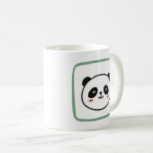 Mug Panda head minimalist graphic icon (Devant droit)