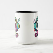 Mug Panda heureux avec des écouteurs en train d'écoute (Centre)