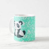 Mug Panda heureux mignon de bande dessinée (Devant gauche)