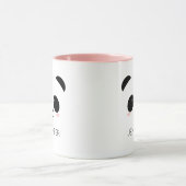Mug Panda Kawaii visage rose personnalisé (Centre)