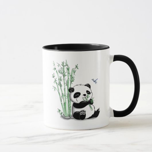 Mug Panda mangeant le bambou (Droite)