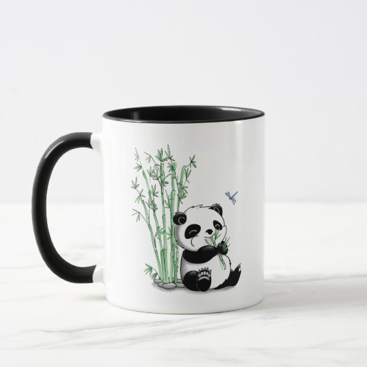 Mug Panda mangeant le bambou (Gauche)