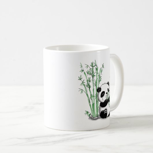 Mug Panda mangeant le bambou (Devant droit)