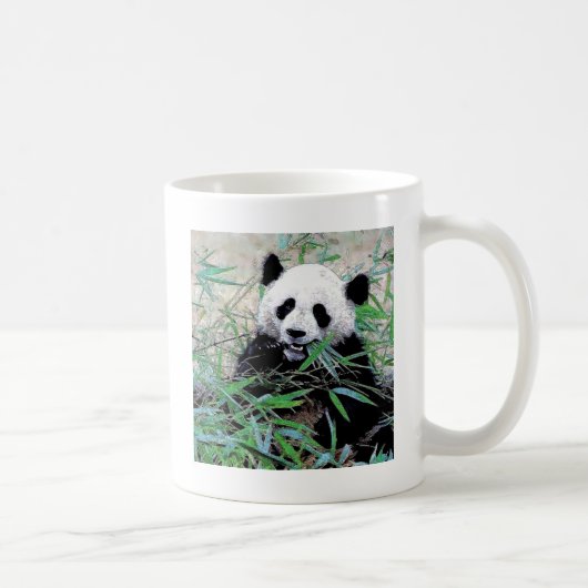 Mug Panda Manger Feuilles (Droite)