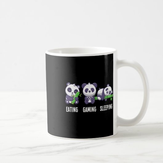 Mug Panda Manger Jeu Dormir Pour Jeu Multijoueur (Droite)