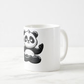 Mug Panda Méditant Zen - Pose Mignonne Méditation Anim (Devant droit)