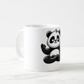 Mug Panda Méditant Zen - Pose Mignonne Méditation Anim (Devant gauche)