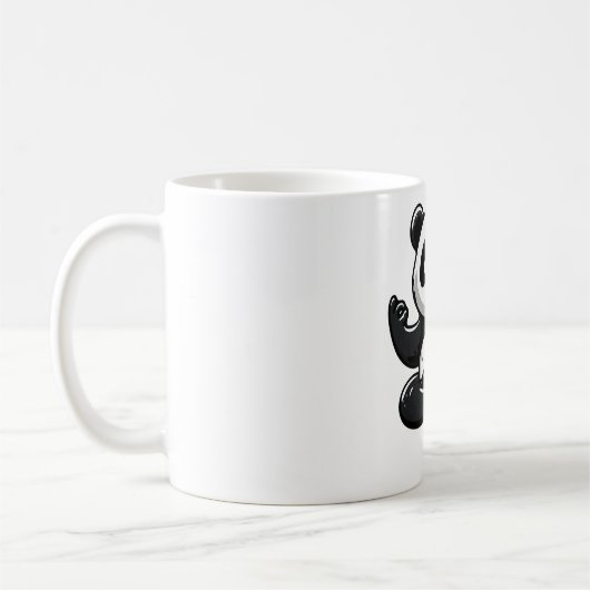Mug Panda Méditant Zen - Pose Mignonne Méditation Anim (Gauche)