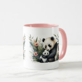 Mug Panda Mère et Petit (Devant droit)