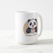 Mug Panda Mignon avec Café (Devant droit)